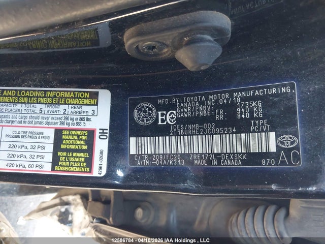 Продаж на аукціоні авто 2018 Toyota Corolla Se, vin: 2T1BURHE2JC095234, номер лоту: 12586784