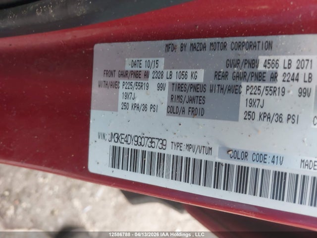 JM3KE4DY9G0735739 Mazda Cx -5 Gt 4dr Awd