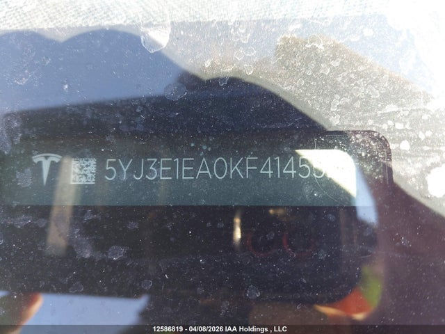 Продажа на аукционе авто 2019 Tesla Model 3 Long Range/mid Range/standard Range/standard Range Plus, vin: 5YJ3E1EA0KF414552, номер лота: 12586819