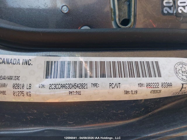 12586841 :رقم المزاد ، 2C3CCAAG3DH542821 vin ، 2013 Chrysler 300 مزاد بيع