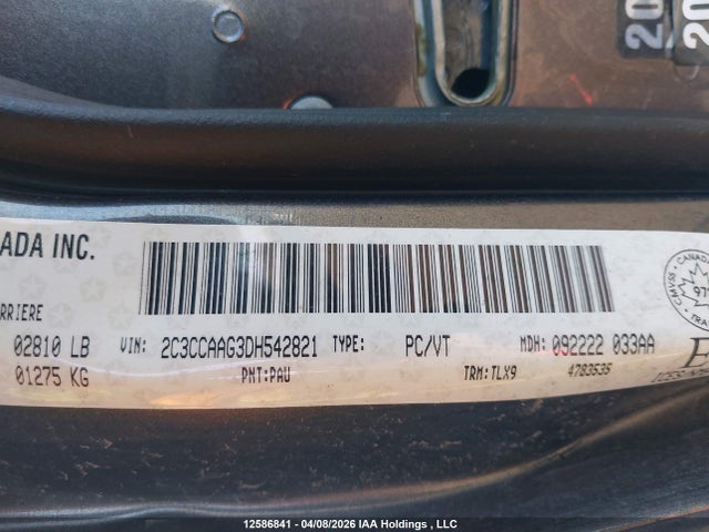 12586841 :رقم المزاد ، 2C3CCAAG3DH542821 vin ، 2013 Chrysler 300 مزاد بيع