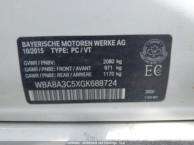 BMW 320i Xdrive 2016 WBA8A3C5XGK688724 Image 19
