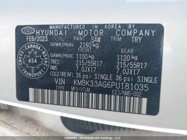 KM8K33AG6PU181035 Hyundai Kona Electric Ultimate