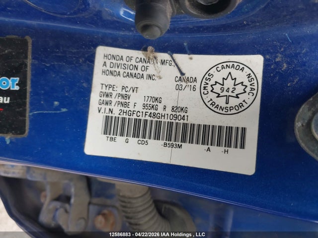 2HGFC1F48GH109041 Honda CIVIC EX