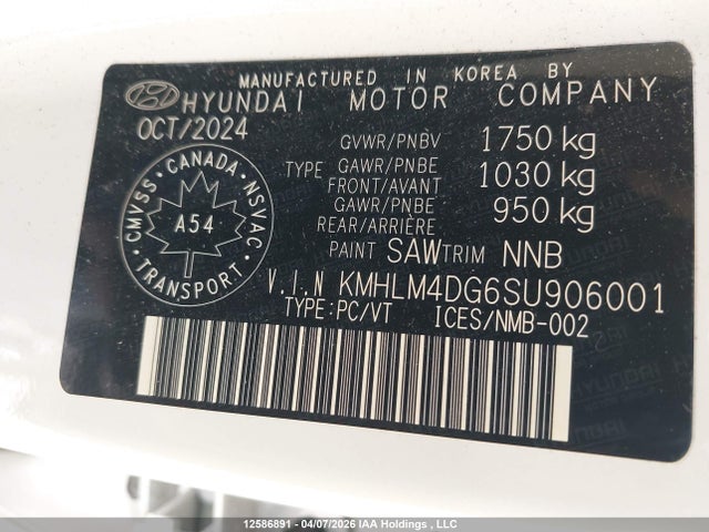 KMHLM4DG6SU906001 Hyundai Elantra Preferred