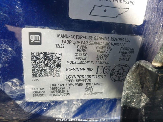 1GYKPRRL3RZ116012 Cadillac Lyriq Luxury 2