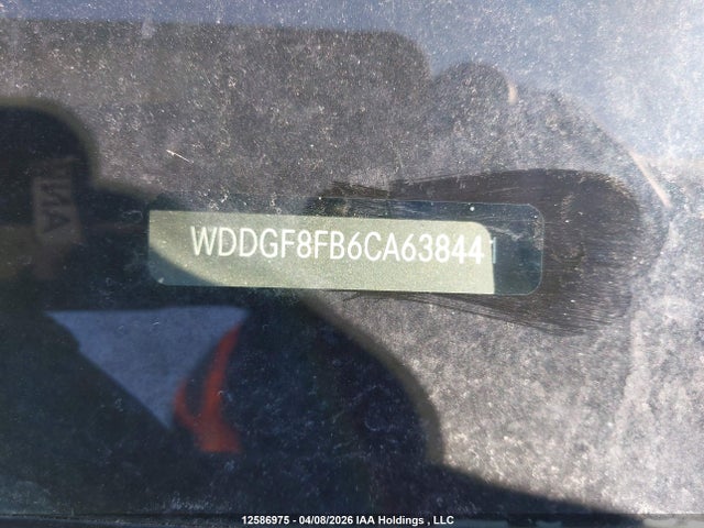 12586975 :رقم المزاد ، WDDGF8FB6CA638441 vin ، 2012 Mercedes-benz C 250 4matic مزاد بيع