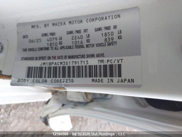 JM1BPACM3S1791713 Mazda 3 Preferred