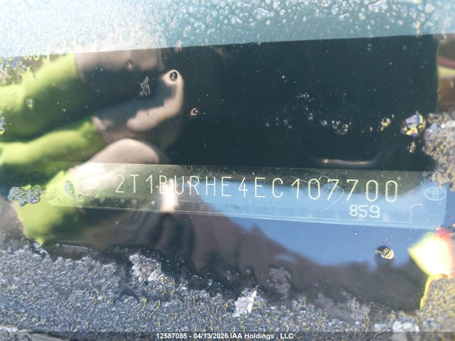 12587085 :رقم المزاد ، 2T1BURHE4EC107700 vin ، 2014 Toyota Corolla L/le/le Pls/prm/s/s Pls مزاد بيع