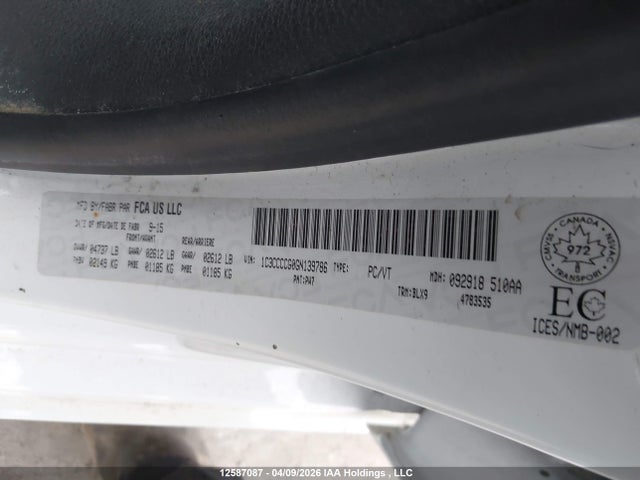 Продаж на аукціоні авто 2016 Chrysler 200 C, vin: 1C3CCCCG0GN139786, номер лоту: 12587087