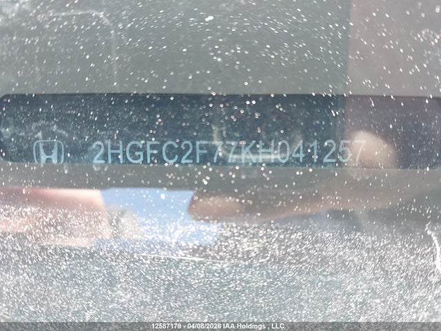 Aukcja sprzedaży 2019 Honda Civic, vin: 2HGFC2F77KH041257, numer aukcji: 12587179