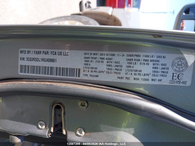3C63R3DL1RG409861 RAM 3500 Big Horn