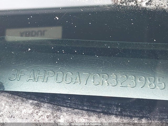 12587236 :رقم المزاد ، 3FAHP0GA7CR323985 vin ، 2012 Ford Fusion S مزاد بيع