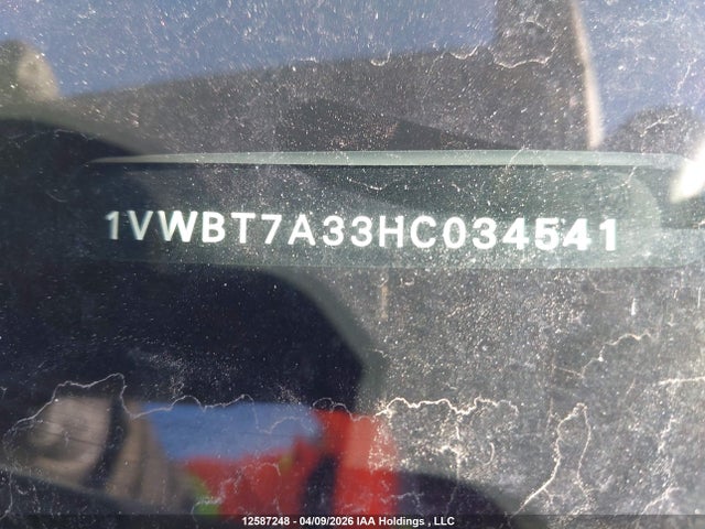 1VWBT7A33HC034541 Volkswagen Passat 1.8 Tsi Comfortline