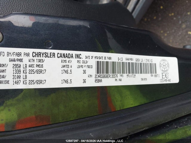 2C4RDGBG8ER135576 Dodge Grand Caravan Se/sxt
