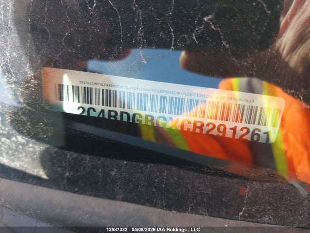 2012 Dodge Grand Caravan მანქანა იყიდება აუქციონზე, vin: 2C4RDGBGXCR291261, აუქციონის ნომერი: 12587332