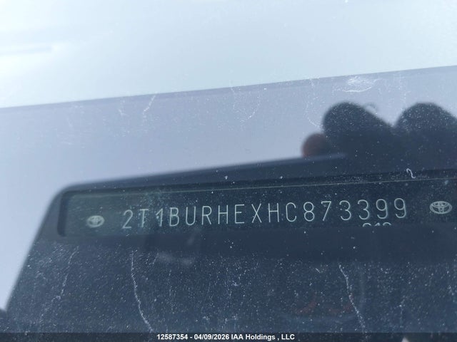 2017 Toyota Corolla Se მანქანა იყიდება აუქციონზე, vin: 2T1BURHEXHC873399, აუქციონის ნომერი: 12587354