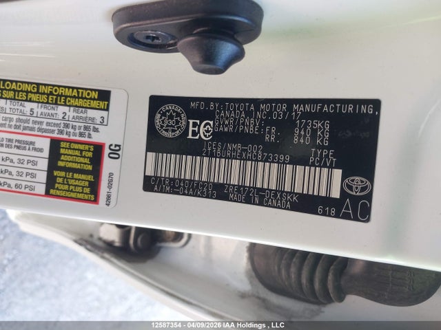 2017 Toyota Corolla Se მანქანა იყიდება აუქციონზე, vin: 2T1BURHEXHC873399, აუქციონის ნომერი: 12587354