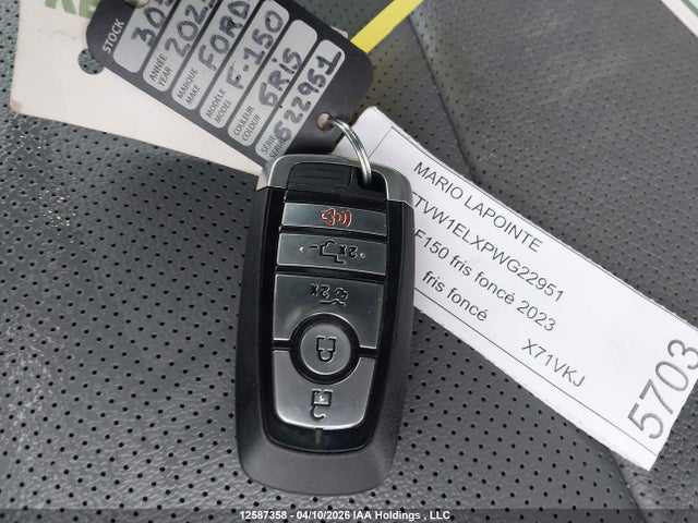 12587358 :رقم المزاد ، 1FTVW1ELXPWG22951 vin ، 2023 Ford F-150 Lightning Lariat مزاد بيع