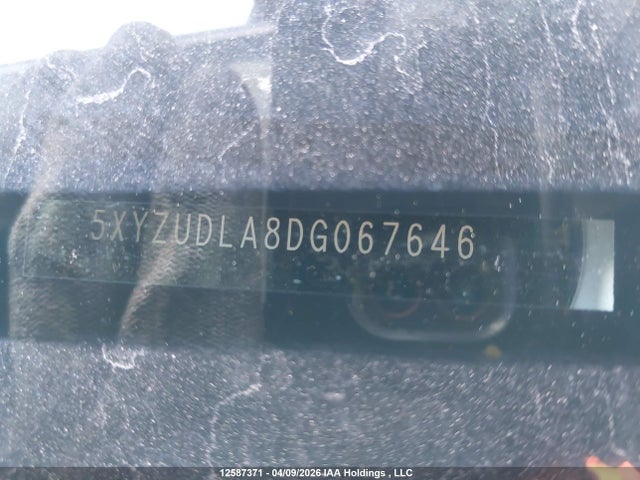 12587371 :رقم المزاد ، 5XYZUDLA8DG067646 vin ، 2013 Hyundai Santa Fe مزاد بيع