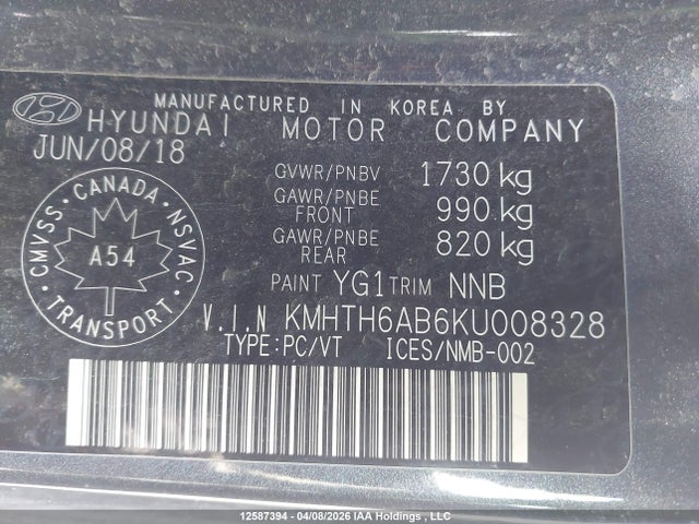 KMHTH6AB6KU008328 Hyundai Veloster Turbo Tech