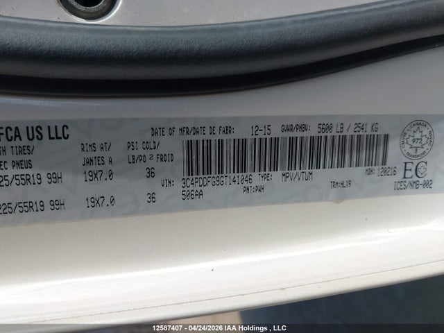 3C4PDDFG9GT141046 Dodge Journey R/t