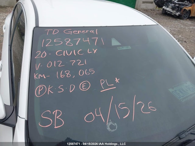 Продаж на аукціоні авто 2020 Honda Civic Lx, vin: 2HGFC2F54LH012721, номер лоту: 12587471