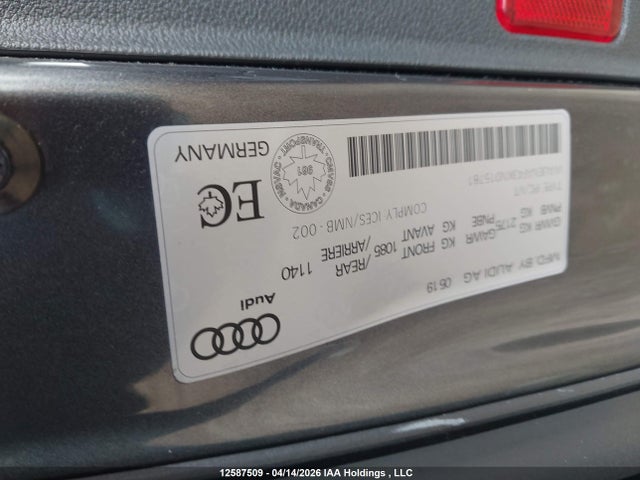 Auction sale of the 2019 Audi A4 45 Progressiv, vin: WAUENAF43KN015781, lot number: 12587509