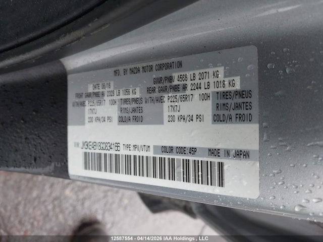JM3KE4BY8G0834166 Mazda Cx-5 Gx