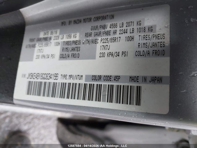 JM3KE4BY8G0834166 Mazda Cx-5 Gx