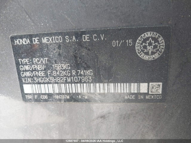 3HGGK5H82FM107963 Honda Fit