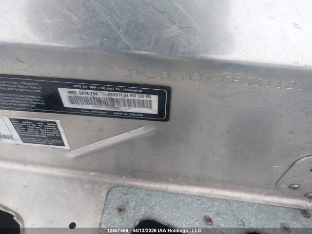 Продаж на аукціоні авто 2012 Skidoo , vin: YH2SLYCDXCR001121, номер лоту: 12587586