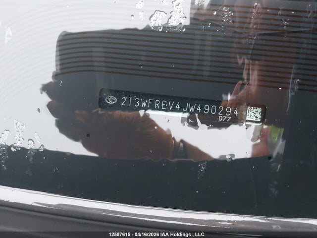 2018 Toyota Rav4 მანქანა იყიდება აუქციონზე, vin: 2T3WFREV4JW490294, აუქციონის ნომერი: 12587615