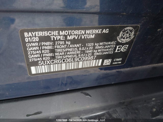 5UXCR6C06L9C09987 BMW X5 Xdrive40i