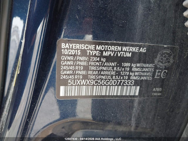5UXWX9C56G0D77333 BMW X3 Xdrive28i
