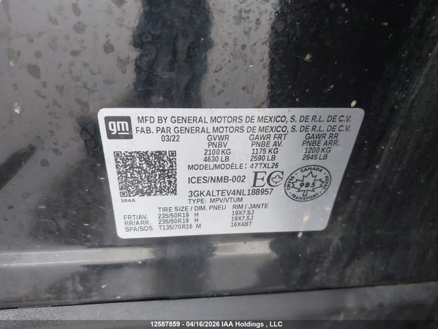 3GKALTEV4NL188957 GMC Terrain Sle