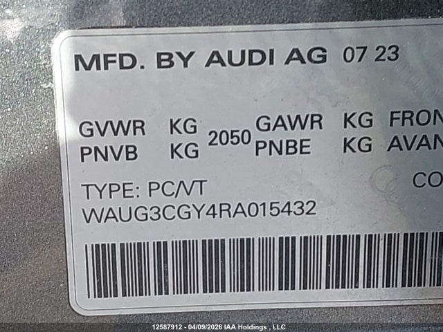 WAUG3CGY4RA015432 Audi S3 PREMIUM