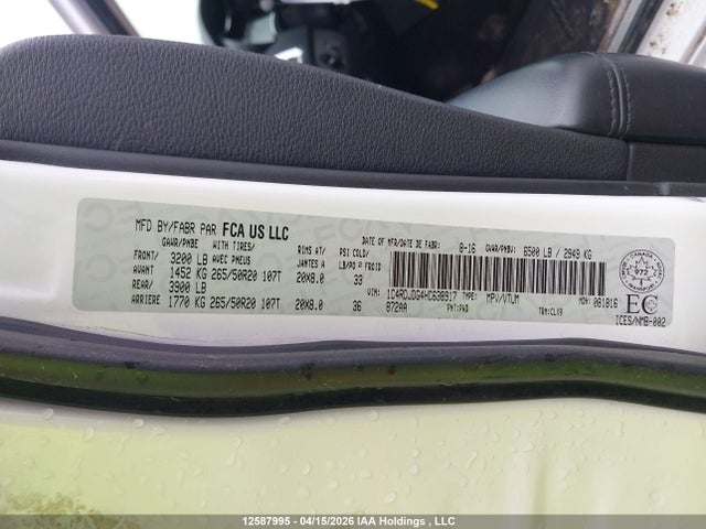 1C4RDJDG4HC638917 Dodge DURANGO GT