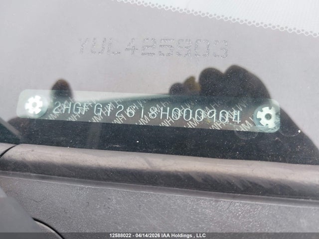 Aukcja sprzedaży 2008 Honda Civic, vin: 2HGFG12618H000904, numer aukcji: 12588022