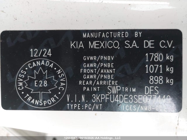 KIA K4 Ex/ex+ 2025 3KPFU4DE3SE077449 Image 19