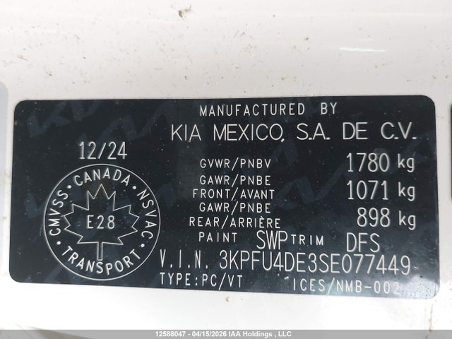 KIA K4 Ex/ex+ 2025 3KPFU4DE3SE077449 Image 9