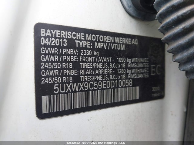 Aukcja sprzedaży 2014 Bmw X3 Xdrive28i, vin: 5UXWX9C59E0D10058, numer aukcji: 12582452