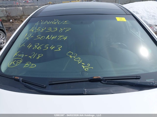 2012 Hyundai Sonata Limited მანქანა იყიდება აუქციონზე, vin: 5NPEC4AC4CH486543, აუქციონის ნომერი: 12583387