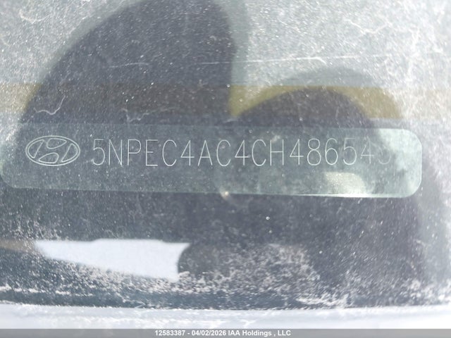 2012 Hyundai Sonata Limited მანქანა იყიდება აუქციონზე, vin: 5NPEC4AC4CH486543, აუქციონის ნომერი: 12583387