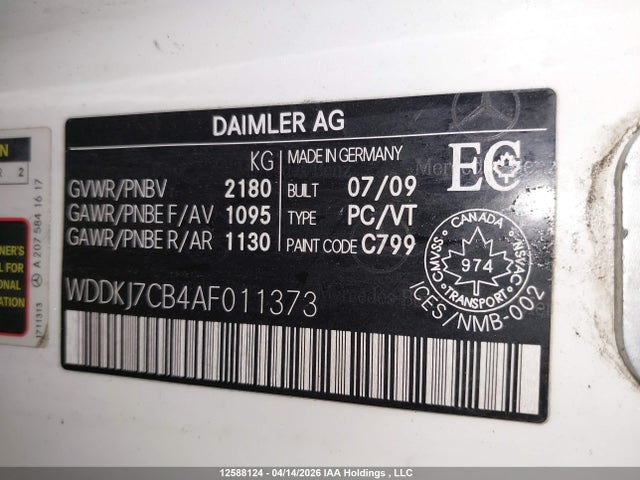 Продаж на аукціоні авто 2010 Mercedes-benz E 550, vin: WDDKJ7CB4AF011373, номер лоту: 12588124