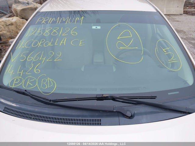 2011 Toyota Corolla Ce მანქანა იყიდება აუქციონზე, vin: 2T1BU4EE2BC566422, აუქციონის ნომერი: 12588126