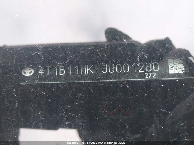 4T1B11HK1JU001200 Toyota Camry L/le/xle/se/xse