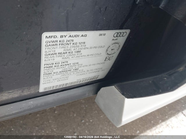 WA1BNAFY6J2199195 Audi Q5 Premium Plus