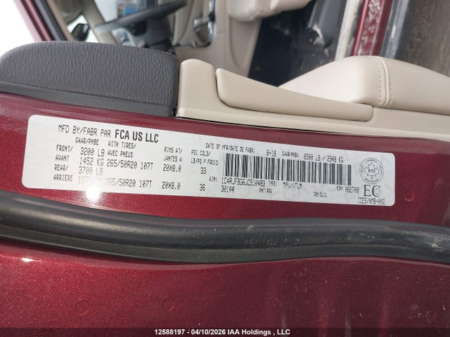 1C4RJFBG6JC510483 Jeep Grand Cherokee Limited