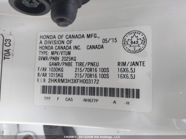 2HKRM3H3XFH003172 Honda CR-V LX